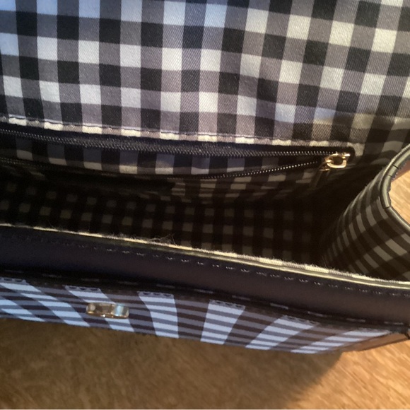 Stylish Navy and White Checkered Women's Bag Draper James - Picture 4 of 5